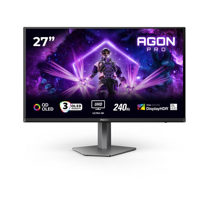 Ecran gaming 27'''' 4K UHD QD OLED 240Hz 0 03ms HDR 400 True Ajustable en hauteur Pivot Haut parleurs Hub USB USB C G Sync Compatible FreeSync Premium - vue 8