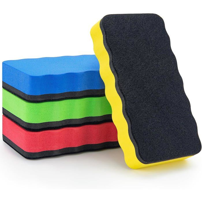 4 Brosseaux Magnétiques Pour Tableaux Blancs - Multicolores Et Pratiques