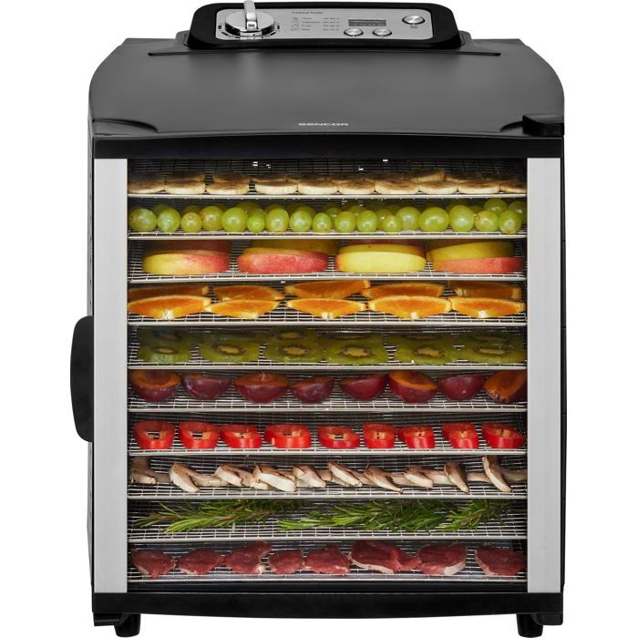 Séchoir pour fruits et légumes - SENCOR - SFD 7000BK - 800 W - 11 plateaux - Température réglable 35-75°C