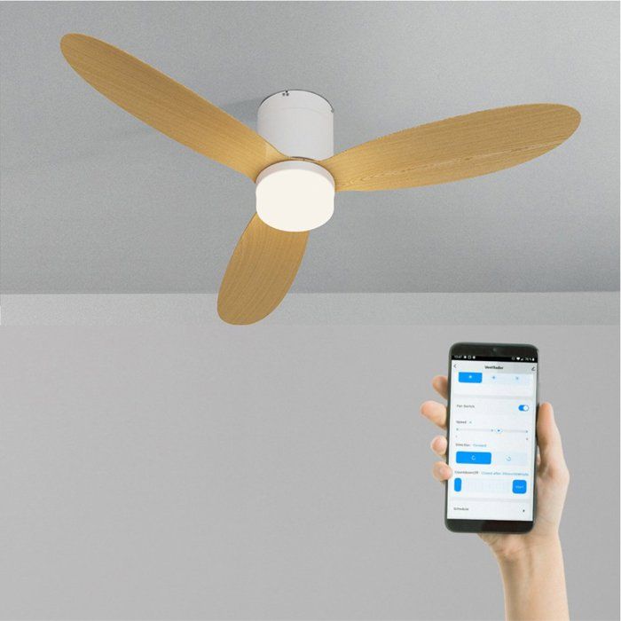 Ventilateur de plafond - Create - Avec lumière - Ø132 cm - Silencieux - WiFi + Télécommande - Create