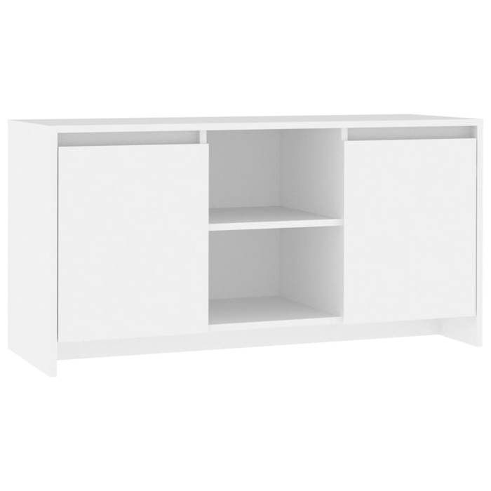 Haut de gamme - Meuble TV Blanc 102x375x525 cm - Bois dingénierie EU03_1891914