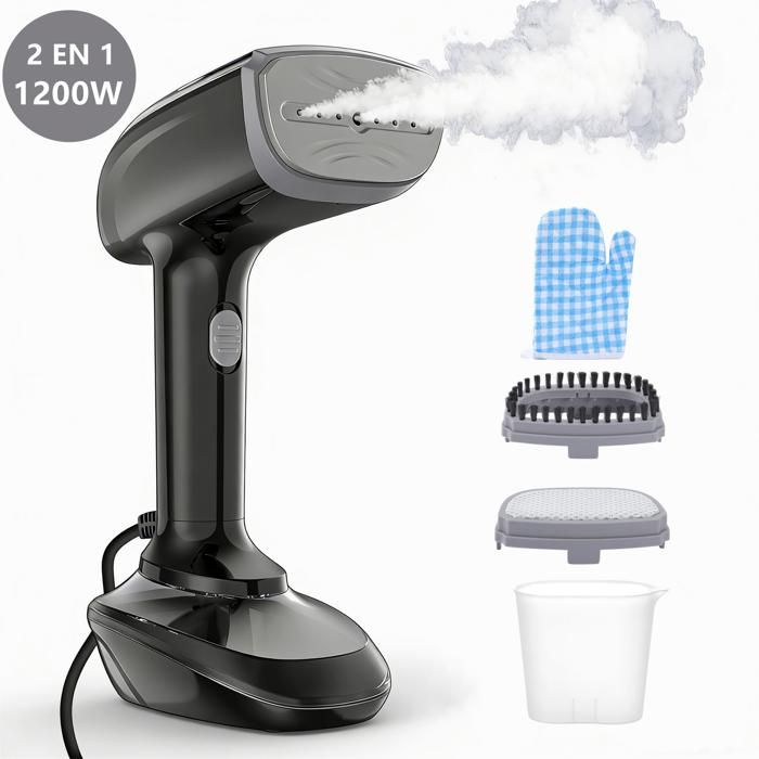 Défroisseur vapeur à main - 1200W - Fer Repasser de Voyage Portable - Chauffage Rapide 20s - Grande Capacit de 300ml - Cordon 1.8 m