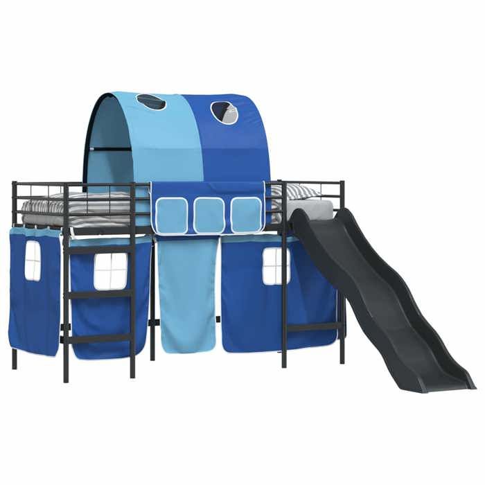 [9253439]Lit jeune/Adulte - Contemporain lit enfants lit simple Noir et Bleu 74 5x190 cm Poids:29.5 Kg