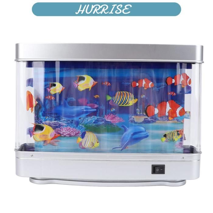 Mini aquarium de faux aquarium lampe de poisson artificielle veilleuse de poisson en mouvement dans locéan virtuel pour enfants
