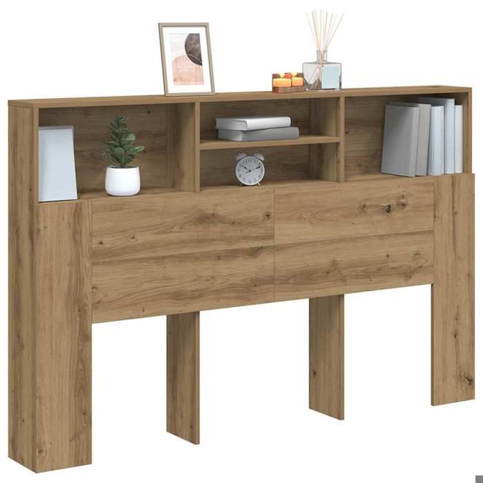 vidaXL Armoire de tête de lit chêne artisanal 160x19x1035cm@9516382