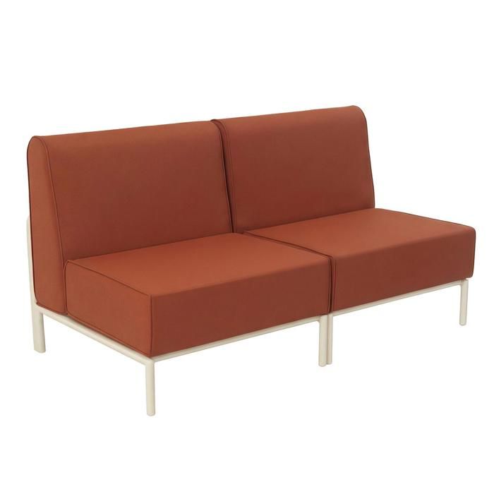 Salon de jardin bas modulable uni 2 places terracotta 144 x 80 cm Patio Oviala