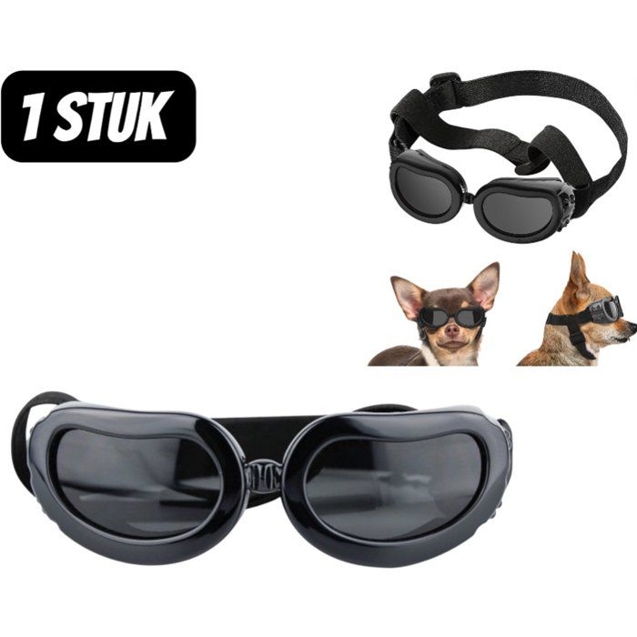 Lunettes de soleil pour chien et chat protection uv bande ajustable noir