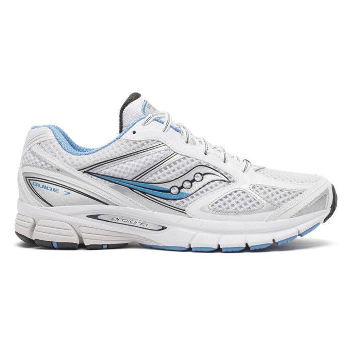Baskets SAUCONY ProGrid Guide 7 Blanches et Bleues Baskets SAUCONY ProGrid Guide 7 Blanches et Bleues
