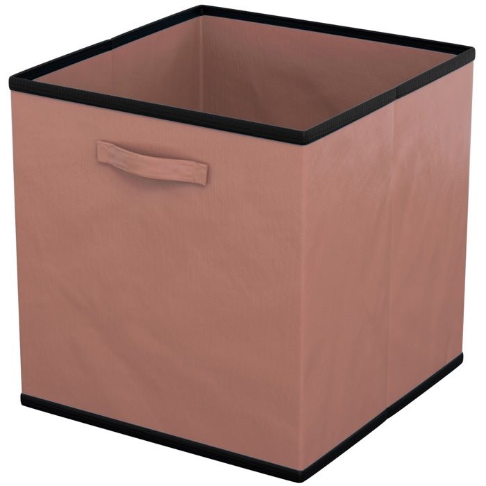 Lot de 6 boîtes de rangement pliables en tissu marron 26 7 x 26 7 x 28 cm - cubes 20 L multifonction pour armoire et étagère