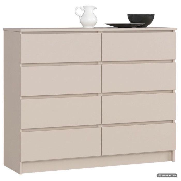 Commode K120 Cachemire 120 cm 8 tiroirs 120x40x99 cm Commode K120 Cachemire 120 cm 8 tiroirs 120x40x99 cm