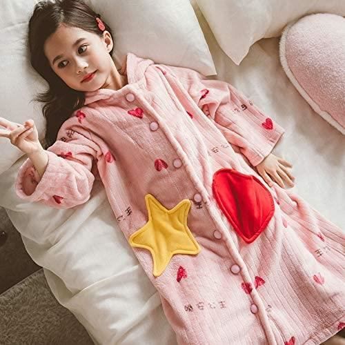 Peignoir de bain flanelle peignoir for fille enfants hiver chaud longue nuit fleur fille robe etoile amour motif bathgrowns v 1143 Cdiscount Maison