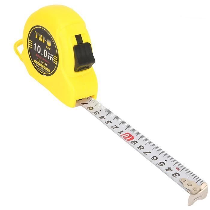 Grand Ruban à Mesurer 10 Mètres Bricolage Professionnel Rouleau de Mesure