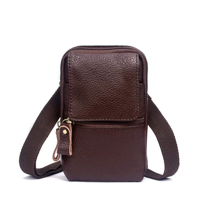 Sac Messenger Cuir Véritable Quot;Winston Sacoche Homme Bandouliere Cuir Pratique Pour Tablette 9,7 Bandoulière Réglable 90-150 Cm