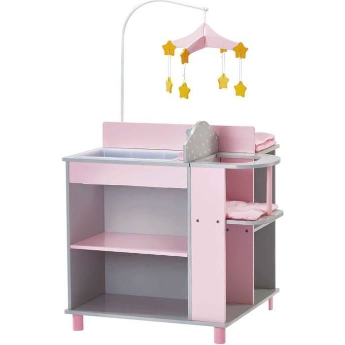 Table à langer poupée, Teamson Kids, gris/58 X 48 X 98 - Cdiscount