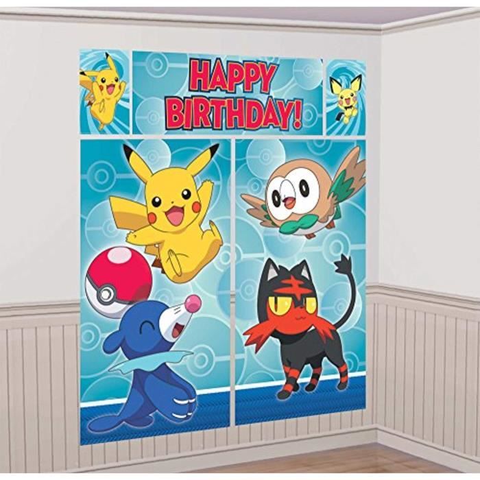 Support A Decorer N1ego Scene Pokemon Setter Mur Ensemble De Decoration Anniversaire Cdiscount Beaux Arts Et Loisirs Creatifs