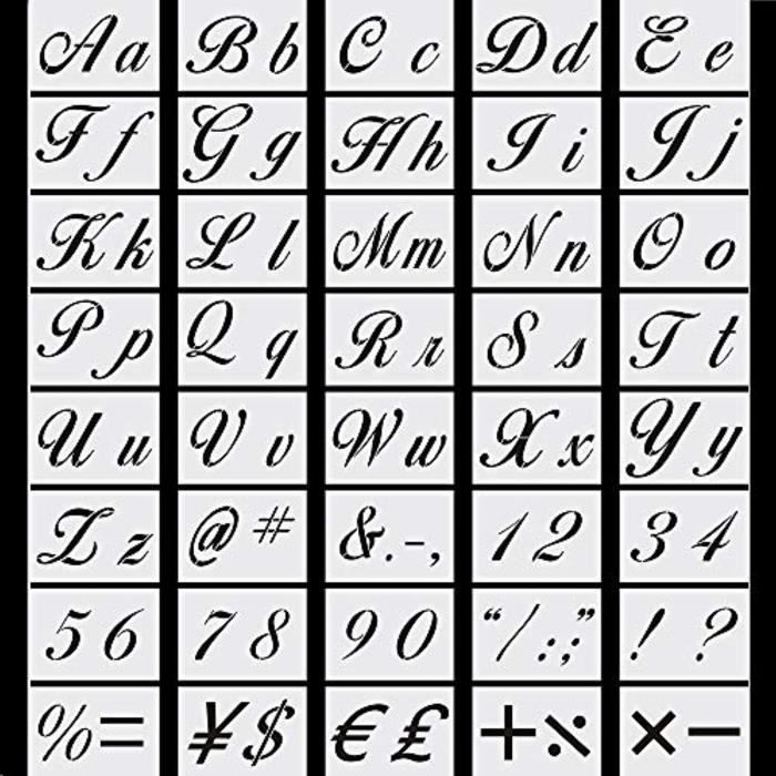 Jeu De Coloriage Lzzrp Art Lettre Pochoirs 40pcs Modeles D Alphabet Reutilisables Pochoirs En Plastique Lavables Artisanat Calligra Achat Vente Jeu De Coloriage Dessin Pochoir Cdiscount