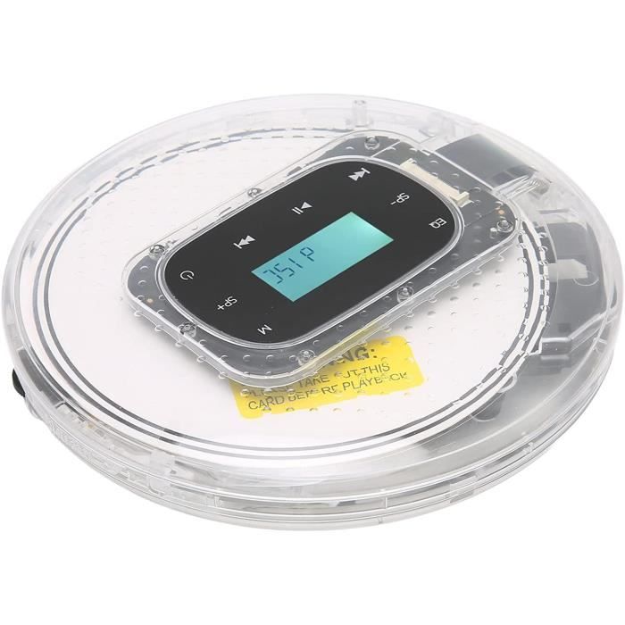 Lecteur CD Portable pour Voiture, Lecteur CD Personnel à Disque Compact avec écouteurs, Prend en