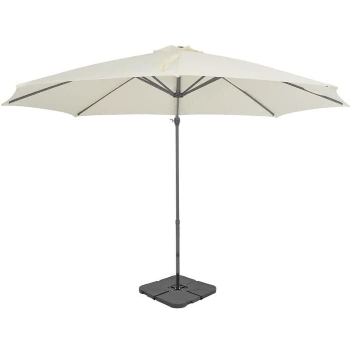 Parasol avec Base Portable Sable,Parasols Voiles D'ombrage,Parasols