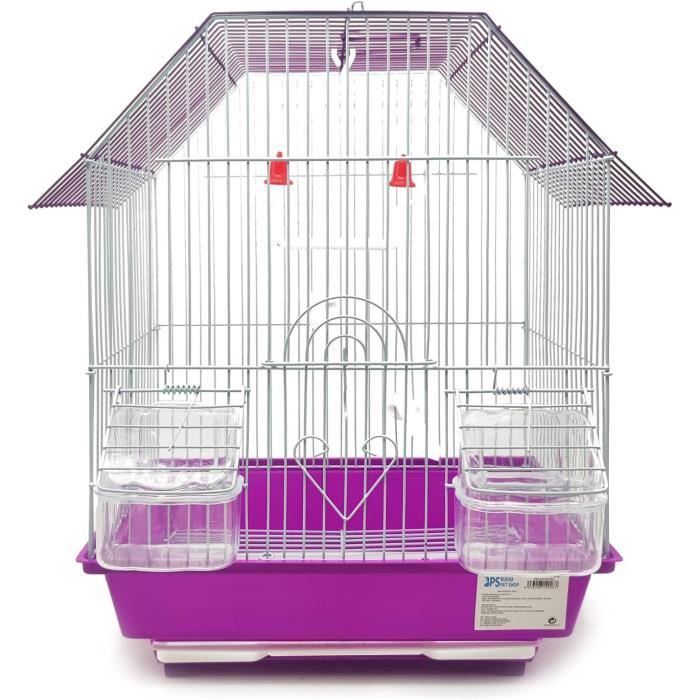 MENGDA Cage Oiseaux pour Oiseau Canaris Métal avec Mangeoire Abreuvoir Cage  d'oiseau reproducteur 75.5*45*45cm