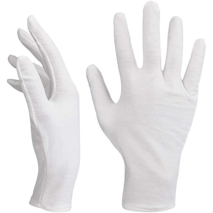 Gants blancs store coton homme