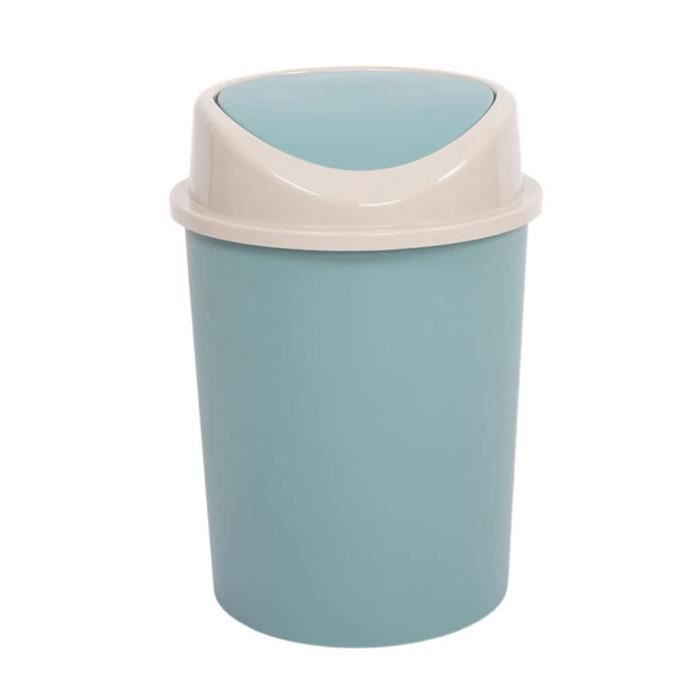 Mini poubelle de bureau en plastique avec couvercle, petite corbeille de rangement de bureau à