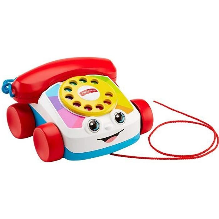 Fisher-Price Mon Téléphone mobile jouet bébé, 12 boutons et 4 couleurs de lumières, pour apprendre les chiffres, les lettres, 12