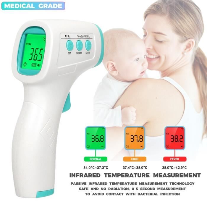 58°F 932°F Thermomètre Inarouge à Main Sans Contact, LCD Numérique