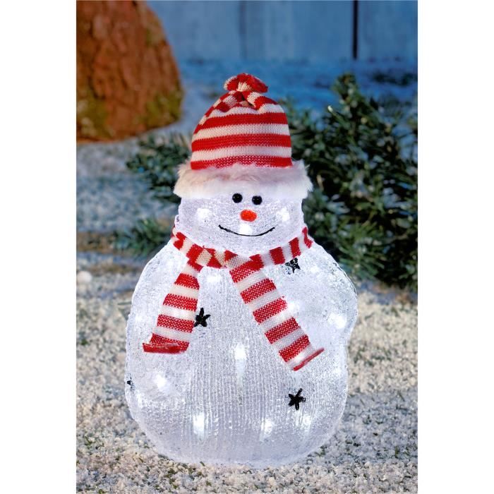 Superbe décoration de Noël ! Bonhomme de neige Lumineux acrylique