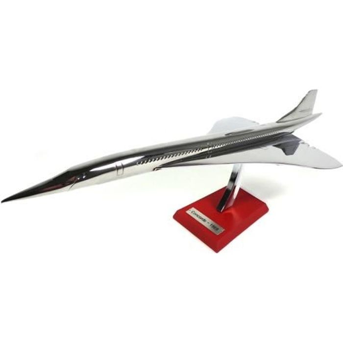 Avion Concorde en alu chromé long 70 cm 