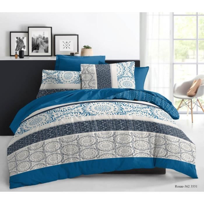 Pack Complet Luna Vert Housse De Couette Pour Lit 160 X 200 Cm 100