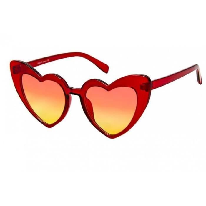 lunette coeur rouge