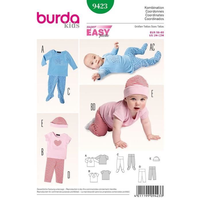 Patron Burda 9423 Kids Ensemble Bebe Cdiscount Beaux Arts Et Loisirs Creatifs Patron Burda 9423 Kids Ensemble Bebe Cdiscount Beaux Arts Et Loisirs Creatifs