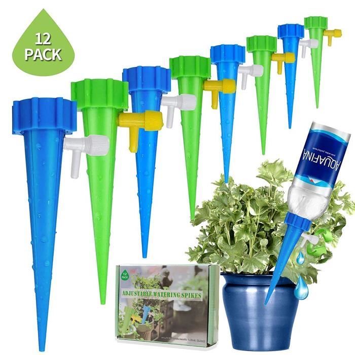 12 Pcs Irrigation Goutte à Goutte Kit Réglable Irrigation de Plante Automatique Plantes Irrigation Système pour Jardin