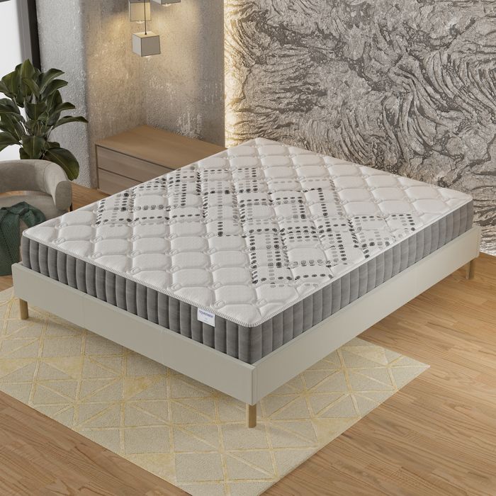 Matelas RESSORTS ENSACHÉS 180x200cm NOVEMBER Eliha Hybrid: indépendance de Couchage 7 zones + HD35Kg EXTRÊMEMENT DURABLE- Ép 20cm