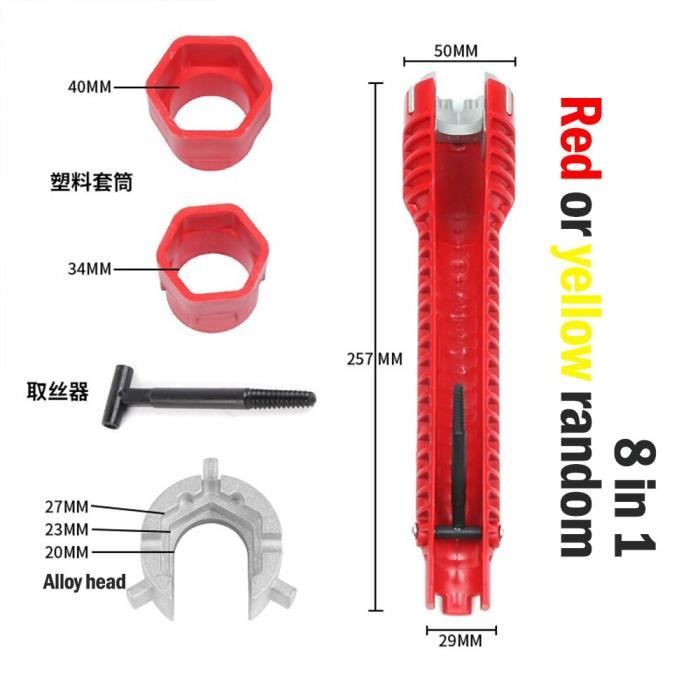 Fdit clé de robinet Kit d'outils de clé d'installation de conduite d
