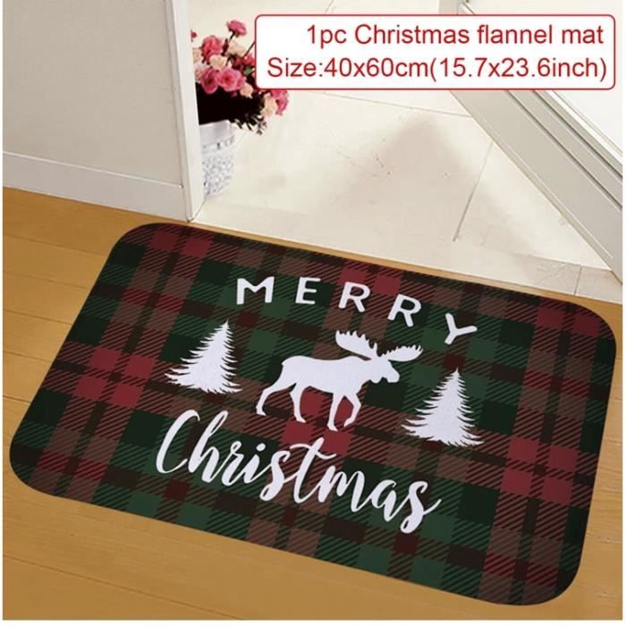 Lot De 2 Tapis De Noël RUGWORLD - 57x110cm - Rouge Flocon De Neige - Neufs