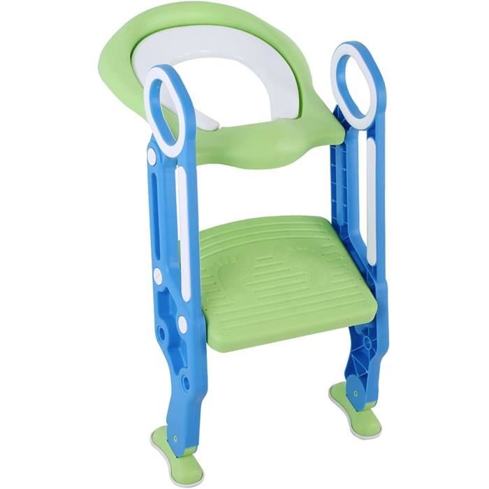 MUL-BOUTIQUE Reducteur Toilette Enfant Avec Siège Moelleux,Rehausseur Toilette Enfant Avec Marche à Pente Réglable