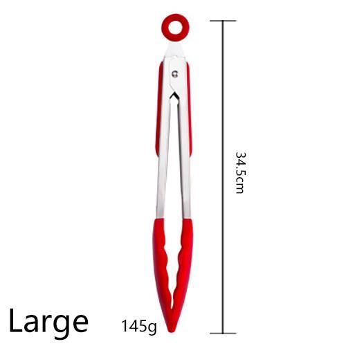 5 Pièces Pince Cuisine Silicone,Pince De Cuisine,En Acier