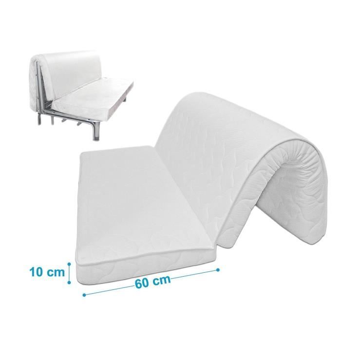 Matelas Bz Pour Canape Lit 100x190 Cm Mousse Epaisseur 10cm Soutien Ferme Orthopedique Modele Roupillon Achat Vente Matelas Cdiscount