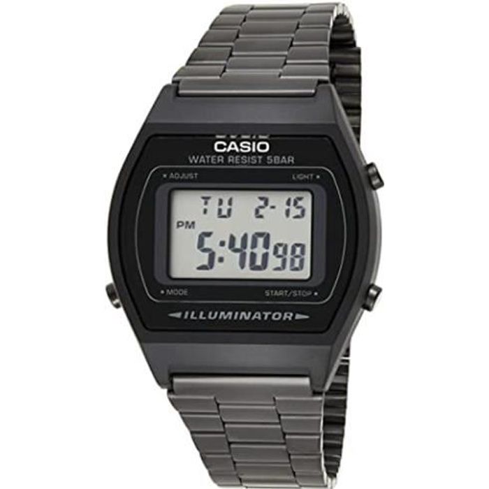 Montre CASIO B640 WB gris Achat vente montre Mixte Gris Simili Cdiscount