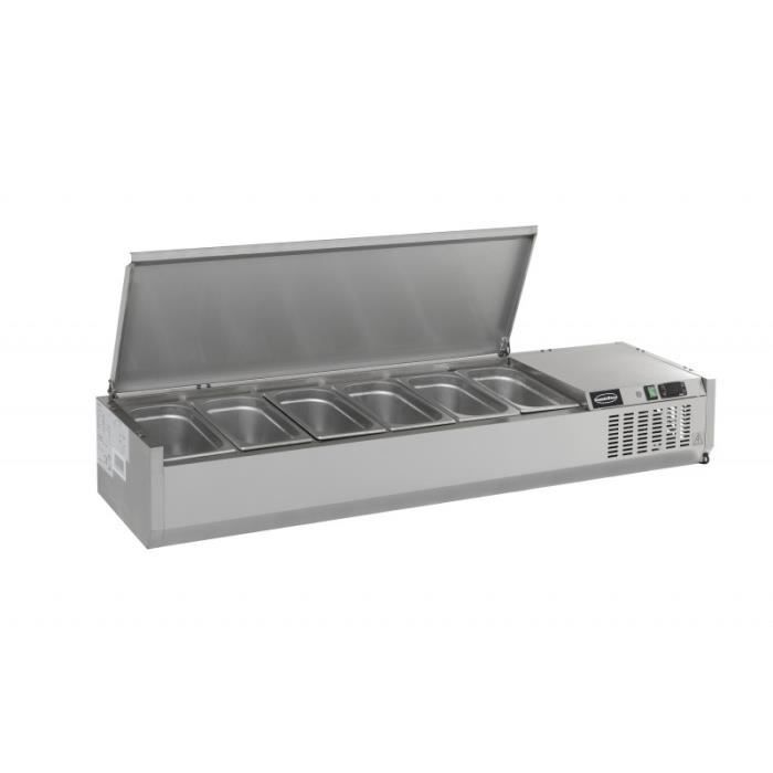 Saladette à Poser Pour Pizza - Inox - Bacs GN 1/4 - Combisteel 1500 mm 6 x  GN 1/4 - Cdiscount Electroménager