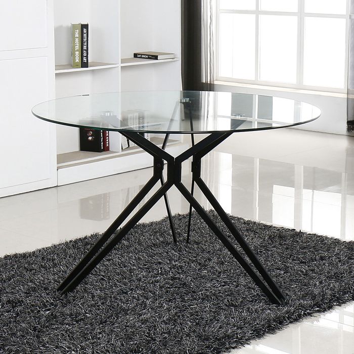 Table à manger ronde design verre - Matera - DESIGNETSAMAISON Cdiscount Maison