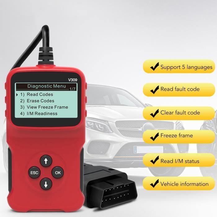 Lecteur De Code Automobile Scanner De Diagnostic Automobile, Scanner De
