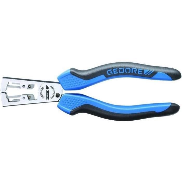 Pince à dénuder automatique GEDORE chromée, polie avec gaine bi-matière