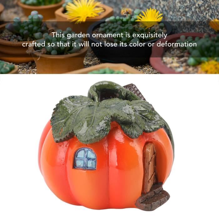 Set De 3 Citrouilles De Décoration Halloween En Résine - Orange, Pour Table Ou étagère