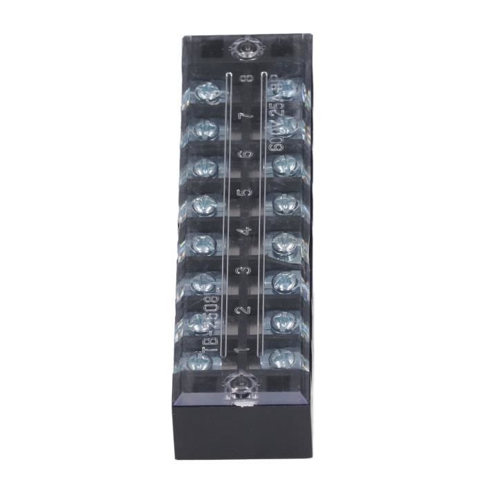 Bornier à Barrières Doubles Rangées - 3 à 12 Positions - 600V 15A/25A - Pour Connexions électriques Sécurisées