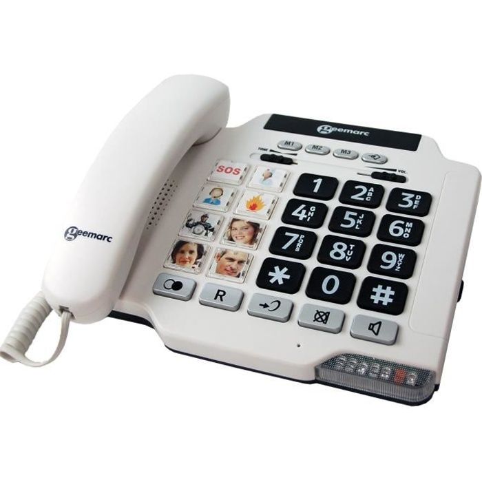 Telephone fixe senior geemarc 295 avec amplificateur de sonnerie