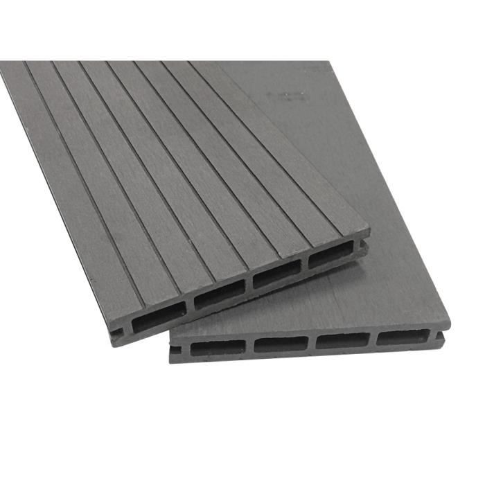 Lot De 28 M Lames De Terrasse Gris Composite Achat Vente Revetement En Planche Lot De 28 M Lames De Terra Cdiscount