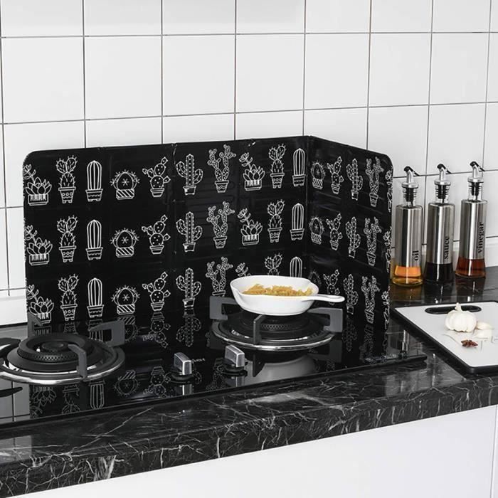 Écran Anti-Éclaboussures Pliable pour Cuisinière à Huile Protection contre les Éclats, Crème Glacée, Rouge