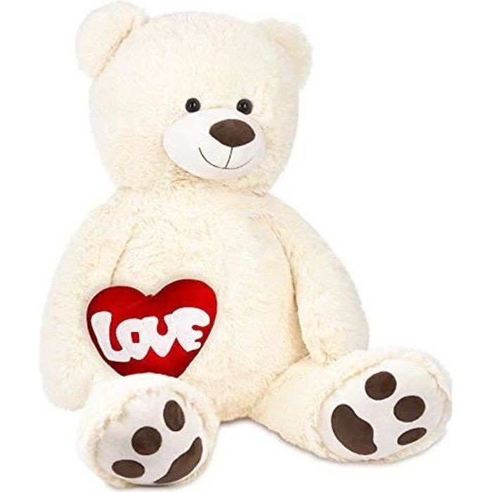 Grande peluche ours blanc sales